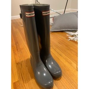 Women’s Hunter Rain Boots- Gray